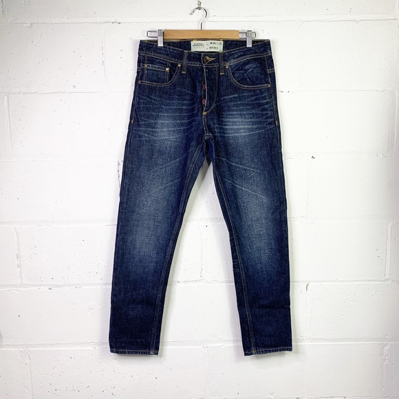 Burton Menswear Tapered Jeans In Dark Wash - Picture 3 of 10